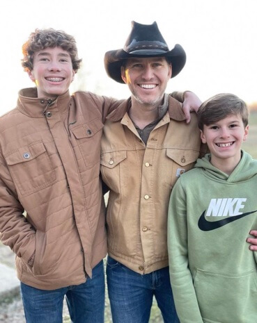 Will Cain with his two sons.